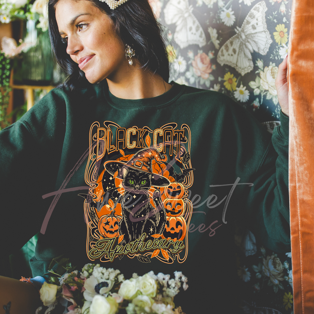 Black Cat Apothecary Graphic Sweatshirt