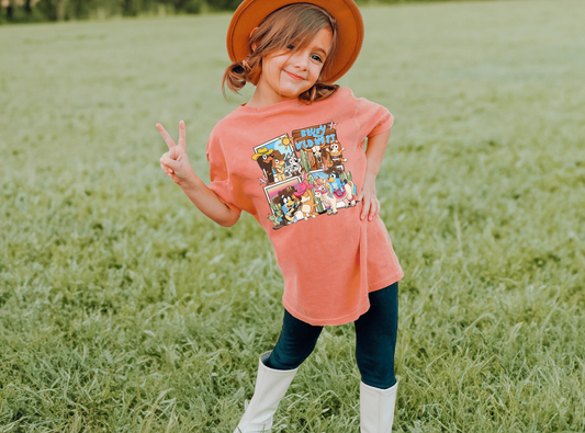 Blue Dog Wild West Youth Tee - Awe Sweet Tees