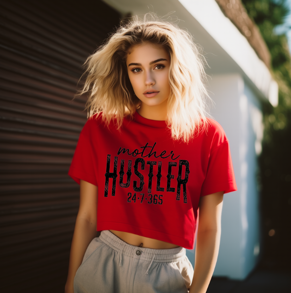 Mother Hustler 24/7 365 - Awe Sweet Tees