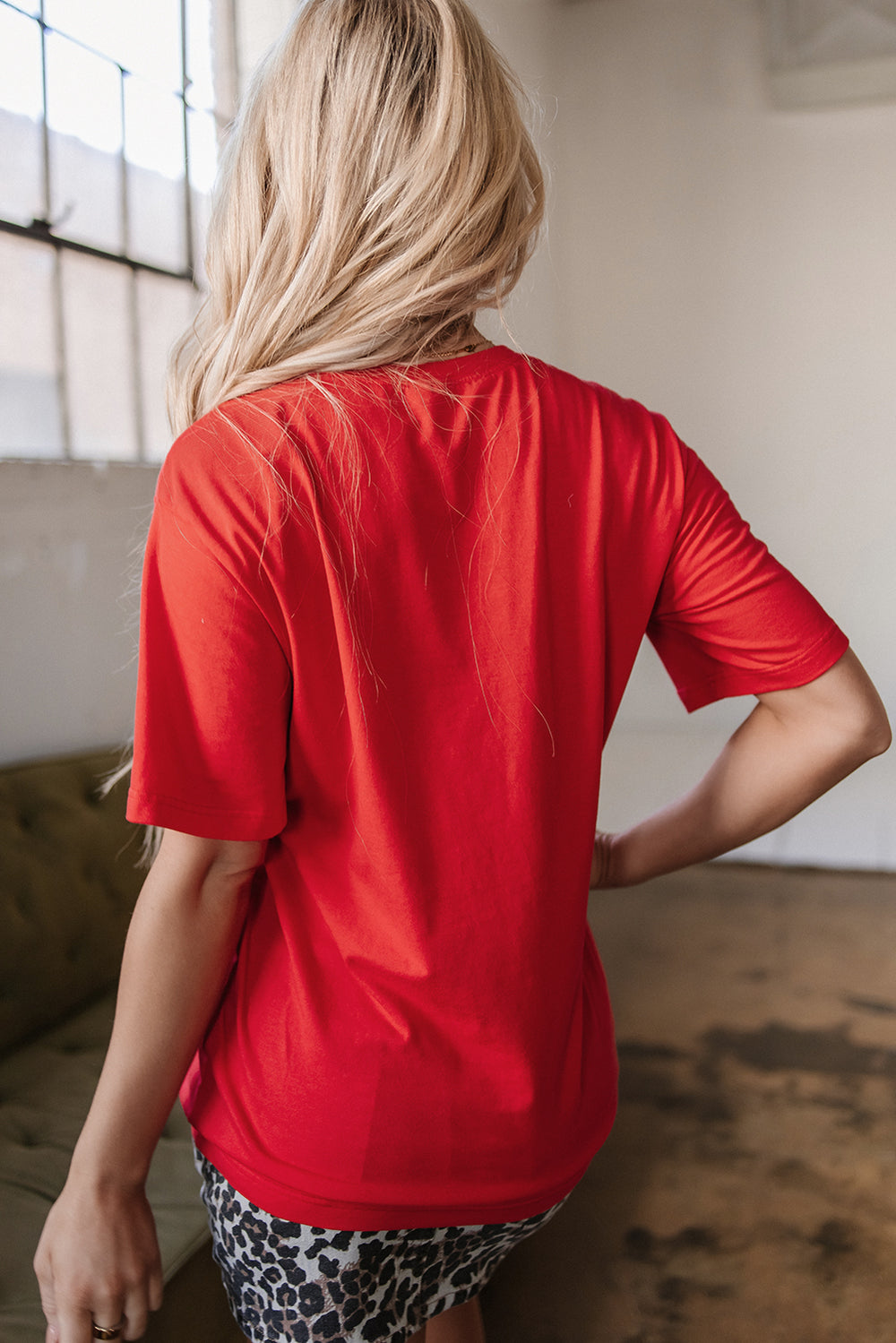 Tomato Red COWBOY Take Me Away Graphic Western Loose Tee - Awe Sweet Tees